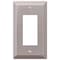 Amerelle Wall Plate, Number of Gangs: 1 Steel, Steel, Brushed Nickel Finish, Gray 163RBN - alternate 2